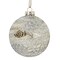 Northlight 4" Birch Wood and Glitter Pine Cones Glass Ball Christmas Ornament